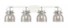 Innovations Lighting 423-4W-PC-G412-6SM - Pilaster II Bell - 4 Light - 37 inch - Polished Chrome - Bath Vanity Light