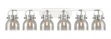 Innovations Lighting 423-6W-PC-G412-6SM - Pilaster II Bell - 6 Light - 46 inch - Polished Chrome - Bath Vanity Light