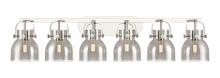 Innovations Lighting 423-6W-PN-G412-6SM - Pilaster II Bell - 6 Light - 46 inch - Polished Nickel - Bath Vanity Light