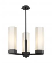 Innovations Lighting 427-3CR-BK-G427-14WH - Claverack - 3 Light - 22 inch - Matte Black - Pendant