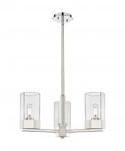 Innovations Lighting 427-3CR-PN-G427-9CL - Claverack - 3 Light - 22 inch - Polished Nickel - Pendant