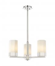 Innovations Lighting 427-3CR-PN-G427-9WH - Claverack - 3 Light - 22 inch - Polished Nickel - Pendant