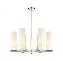 Innovations Lighting 427-6CR-PN-G427-14WH - Claverack - 6 Light - 28 inch - Polished Nickel - Chandelier