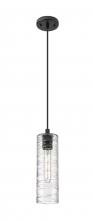 Innovations Lighting 434-1P-BK-G434-12DE - Crown Point - 1 Light - 5 inch - Matte Black - Pendant