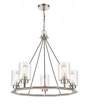 Innovations Lighting 441-5CH-BSN-CL-LED - Mila - 5 Light - 29 inch - Black Satin Nickel - Chain Hung - Chandelier