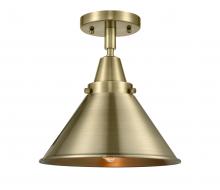Innovations Lighting 447-1C-AB-M10-AB - Briarcliff - 1 Light - 10 inch - Antique Brass - Flush Mount