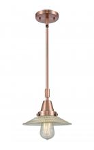 Innovations Lighting 447-1S-AC-G2 - Halophane - 1 Light - 9 inch - Antique Copper - Mini Pendant