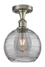 Innovations Lighting 516-1C-SN-G1213-8SM - Athens Deco Swirl - 1 Light - 8 inch - Brushed Satin Nickel - Semi-Flush Mount