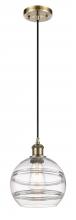 Innovations Lighting 516-1P-AB-G556-8CL - Rochester - 1 Light - 8 inch - Antique Brass - Cord hung - Mini Pendant