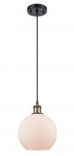 Innovations Lighting 516-1P-BAB-G121 - Athens - 1 Light - 8 inch - Black Antique Brass - Cord hung - Mini Pendant