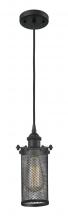 Innovations Lighting 516-1P-BK-CE219 - Bleecker - 1 Light - 4 inch - Matte Black - Cord hung - Mini Pendant