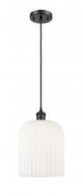 Innovations Lighting 516-1P-BK-G559-8GWH - Bridal Veil - 1 Light - 5 inch - Matte Black - Cord hung - Mini Pendant