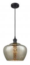 Innovations Lighting 516-1P-BK-G96-L - Fenton - 1 Light - 11 inch - Matte Black - Cord hung - Mini Pendant