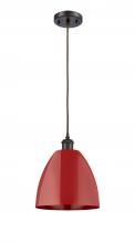 Innovations Lighting 516-1P-OB-MBD-9-RD-LED - Plymouth - 1 Light - 9 inch - Oil Rubbed Bronze - Cord hung - Mini Pendant