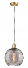 Innovations Lighting 516-1P-SG-G1213-10SM - Athens Deco Swirl - 1 Light - 10 inch - Satin Gold - Cord hung - Mini Pendant