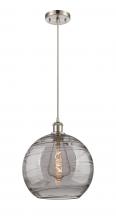 Innovations Lighting 516-1P-SN-G1213-12SM - Athens Deco Swirl - 1 Light - 12 inch - Brushed Satin Nickel - Cord hung - Mini Pendant