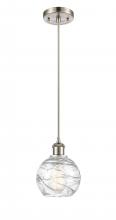 Innovations Lighting 516-1P-SN-G1213-6 - Athens Deco Swirl - 1 Light - 6 inch - Brushed Satin Nickel - Cord hung - Mini Pendant