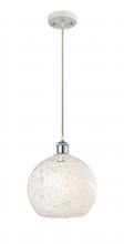 Innovations Lighting 516-1P-WPC-G1216-10WM - White Mouchette - 1 Light - 10 inch - White Polished Chrome - Cord Hung - Mini Pendant