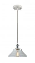 Innovations Lighting 516-1P-WPC-G132 - Orwell - 1 Light - 8 inch - White Polished Chrome - Cord hung - Mini Pendant