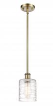 Innovations Lighting 516-1S-AB-G1113 - Cobbleskill - 1 Light - 5 inch - Antique Brass - Mini Pendant