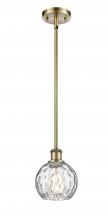 Innovations Lighting 516-1S-AB-G1215-6 - Athens Water Glass - 1 Light - 6 inch - Antique Brass - Mini Pendant