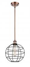 Innovations Lighting 516-1S-AC-CE-10-BK - Lake Placid - 1 Light - 10 inch - Antique Copper - Mini Pendant