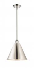 Innovations Lighting 516-1S-PN-MBC-12-PN - Berkshire - 1 Light - 12 inch - Polished Nickel - Pendant