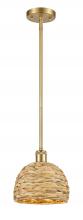 Innovations Lighting 516-1S-SG-RBD-8-NAT - Woven Rattan - 1 Light - 8 inch - Satin Gold - Mini Pendant