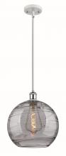 Innovations Lighting 516-1S-WPC-G1213-12SM - Athens Deco Swirl - 1 Light - 12 inch - White Polished Chrome - Mini Pendant