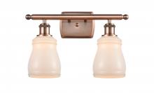 Innovations Lighting 516-2W-AC-G391 - Ellery - 2 Light - 15 inch - Antique Copper - Bath Vanity Light