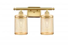 Innovations Lighting 516-2W-SG-M18-SG - Nestbrook - 2 Light - 15 inch - Satin Gold - Bath Vanity Light