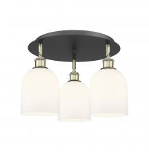 Innovations Lighting 516-3C-BAB-G558-6GWH - Bella - 3 Light - 17 inch - Black Antique Brass - Flush Mount