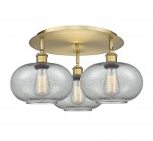 Innovations Lighting 516-3C-BB-G247 - Gorham - 3 Light - 21 inch - Brushed Brass - Flush Mount