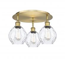 Innovations Lighting 516-3C-BB-G362 - Waverly - 3 Light - 18 inch - Brushed Brass - Flush Mount