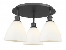 Innovations Lighting 516-3C-BK-GBD-751 - Bristol - 3 Light - 19 inch - Matte Black - Flush Mount