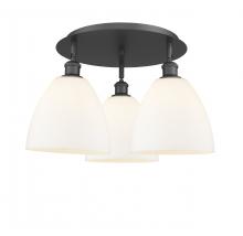 Innovations Lighting 516-3C-BK-GBD-91 - Bristol - 3 Light - 21 inch - Matte Black - Flush Mount