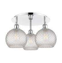 Innovations Lighting 516-3C-PC-G122C-8CL - Athens - 3 Light - 20 inch - Polished Chrome - Flush Mount