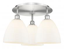 Innovations Lighting 516-3C-SN-GBD-91 - Bristol - 3 Light - 21 inch - Satin Nickel - Flush Mount