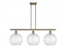 Innovations Lighting 516-3I-AB-G1215-10 - Athens Water Glass - 3 Light - 37 inch - Antique Brass - Cord hung - Island Light