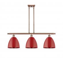 Innovations Lighting 516-3I-AC-MBD-9-RD-LED - Plymouth - 3 Light - 36 inch - Antique Copper - Cord hung - Island Light