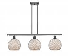 Innovations Lighting 516-3I-BK-G121-8CBK - Farmhouse Chicken Wire - 3 Light - 36 inch - Matte Black - Cord hung - Island Light