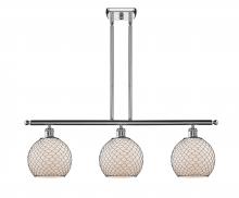 Innovations Lighting 516-3I-PC-G121-8CBK - Farmhouse Chicken Wire - 3 Light - 36 inch - Polished Chrome - Cord hung - Island Light