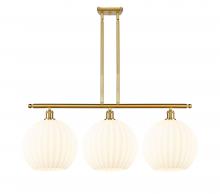 Innovations Lighting 516-3I-SG-G1217-12WV - White Venetian - 3 Light - 39 inch - Satin Gold - Stem Hung - Island Light