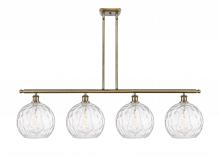 Innovations Lighting 516-4I-AB-G1215-10 - Athens Water Glass - 4 Light - 48 inch - Antique Brass - Cord hung - Island Light
