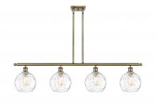 Innovations Lighting 516-4I-AB-G1215-8 - Athens Water Glass - 4 Light - 48 inch - Antique Brass - Cord hung - Island Light