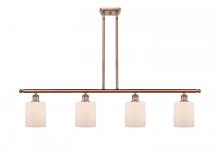 Innovations Lighting 516-4I-AC-G111-LED - Cobbleskill - 4 Light - 48 inch - Antique Copper - Cord hung - Island Light