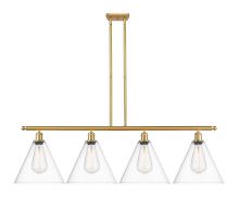 Innovations Lighting 516-4I-SG-GBC-122 - Berkshire - 4 Light - 50 inch - Satin Gold - Cord hung - Island Light