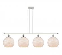 Innovations Lighting 516-4I-WPC-G121-10CSN - Farmhouse Chicken Wire - 4 Light - 48 inch - White Polished Chrome - Cord hung - Island Light