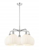 Innovations Lighting 516-5CR-PC-G1217-10WV - White Venetian - 5 Light - 28 inch - Polished Chrome - Chandelier