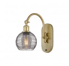 Innovations Lighting 518-1W-SG-G1213-6SM - Athens Deco Swirl - 1 Light - 6 inch - Satin Gold - Adjustable Swing Arm